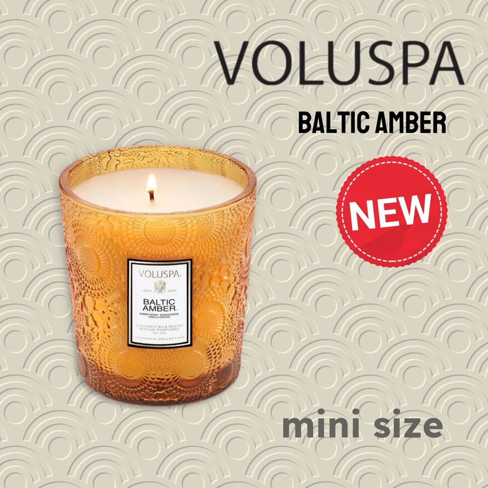 *🆕 *NEW* VOLUSPA | MINI | BALTIC AMBER - Mini Jar glass candle